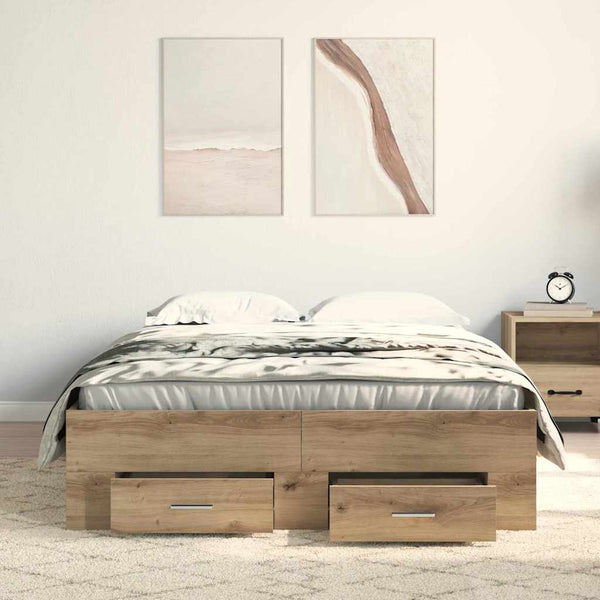 Bettrahmen Artisan-Eiche 120x200 cm