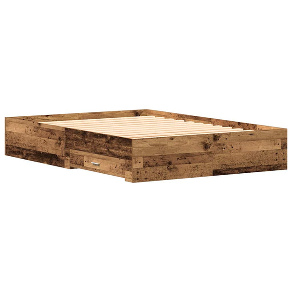 Bettrahmen Altholz mit Schubladen 140x190 cm