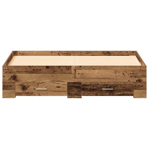 Bettrahmen Altholz mit Schubladen 140x190 cm