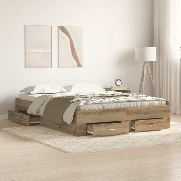 Bettrahmen Artisan-Eiche 140x190 cm
