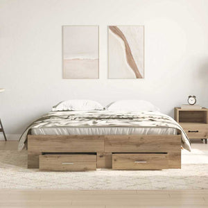 Bettrahmen Artisan-Eiche 135x190 cm