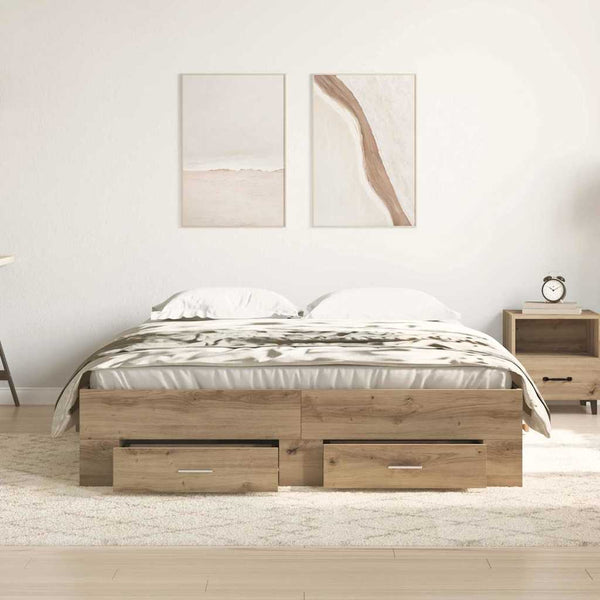 Bettrahmen Artisan-Eiche 135x190 cm