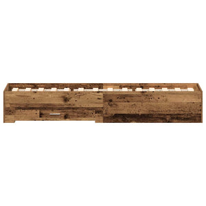 Bettrahmen Altholz 100x200 cm mit Schubladen