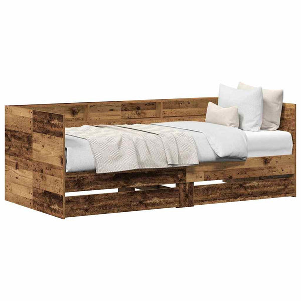 Tagesbett Altholz 100x200 cm mit Kopfteil