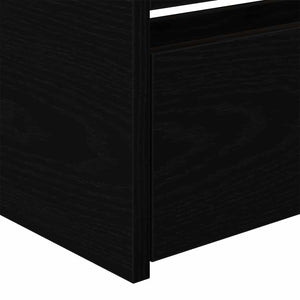 Tagesbett 100x200 cm Schwarz Eichen-Optik