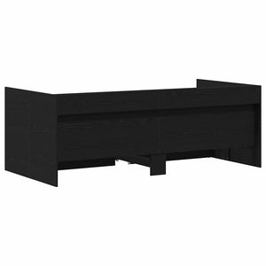 Tagesbett 100x200 cm Schwarz Eichen-Optik