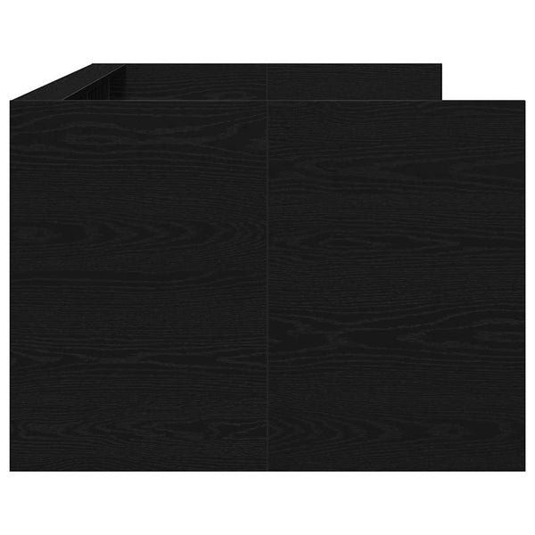 Tagesbett 100x200 cm Schwarz Eichen-Optik