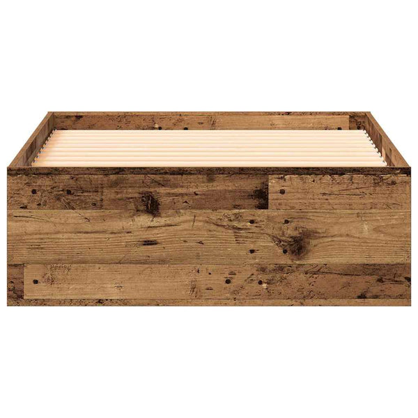 Bettrahmen Altholz 90x200 cm mit Schubladen