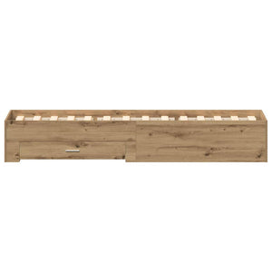 Bettrahmen Eiche 90x200 cm mit Stauraum