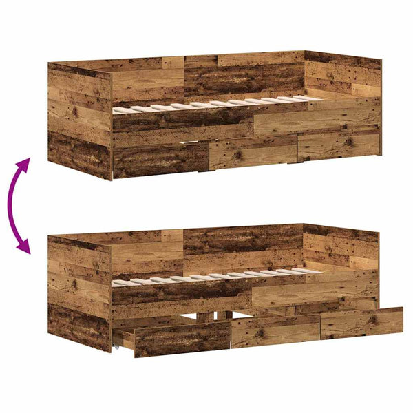 Tagesbett Altholz 90x190 cm