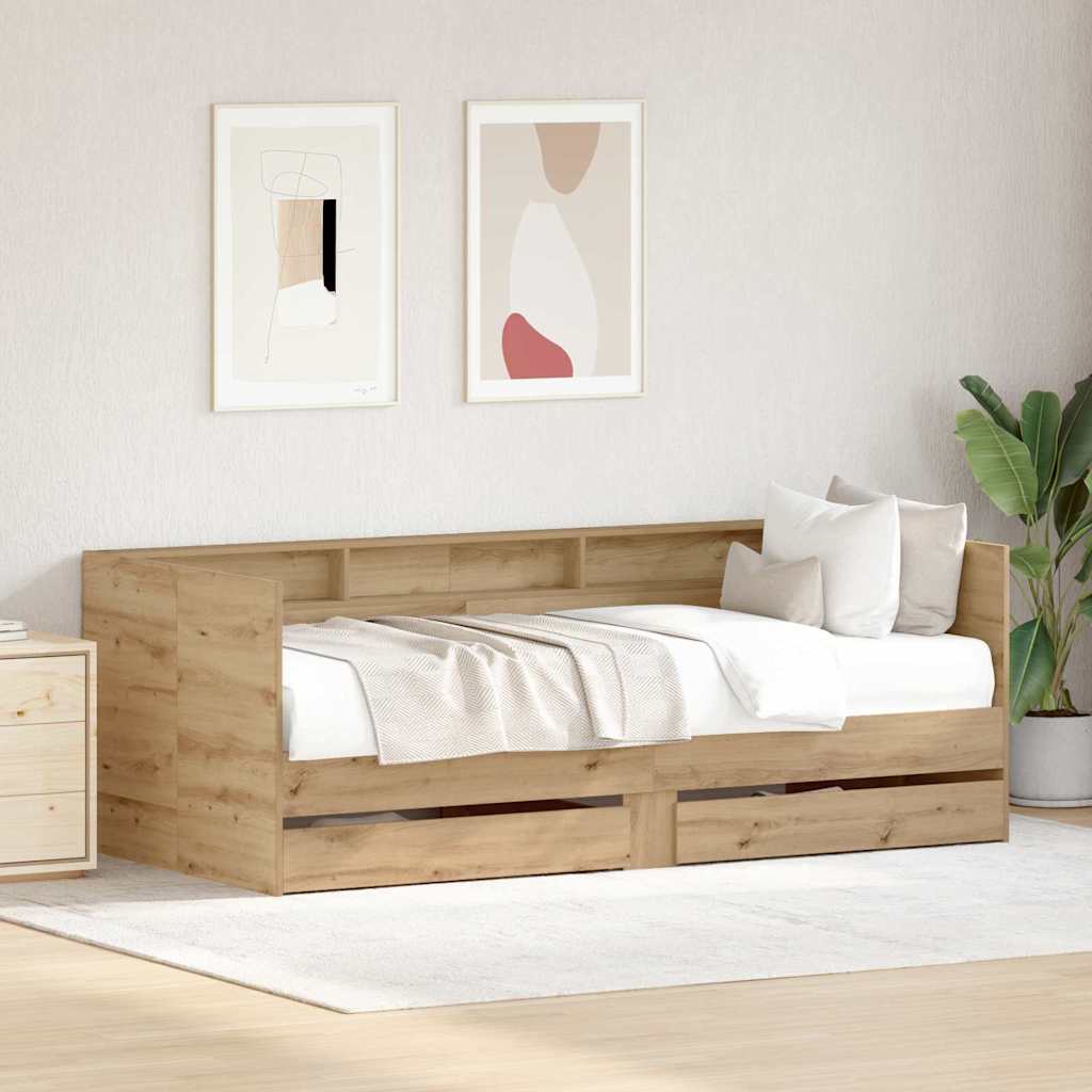 Tagesbett Artisan-Eiche 75x190 cm