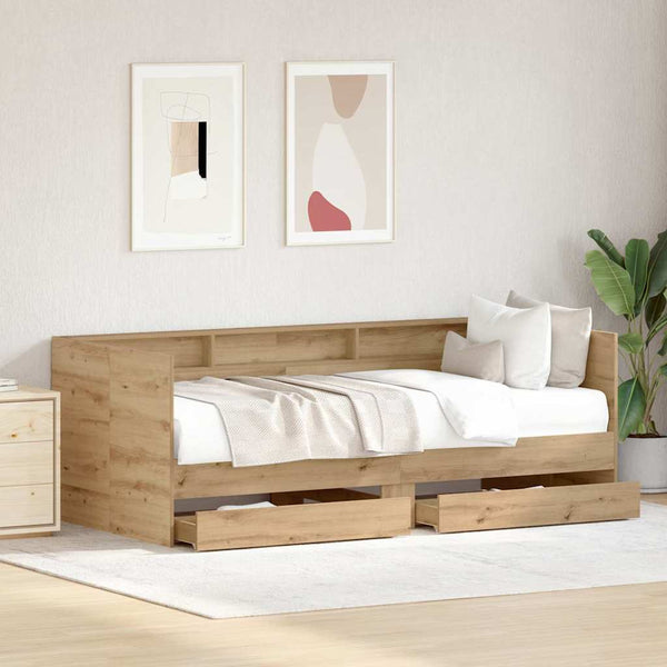Tagesbett Artisan-Eiche 75x190 cm