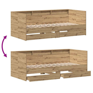 Tagesbett Artisan-Eiche 75x190 cm