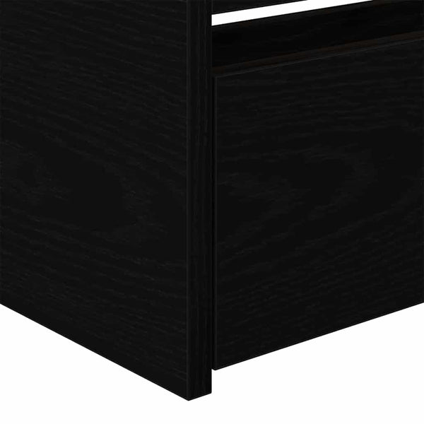 Tagesbett Schwarz Eichenoptik 75x190 cm