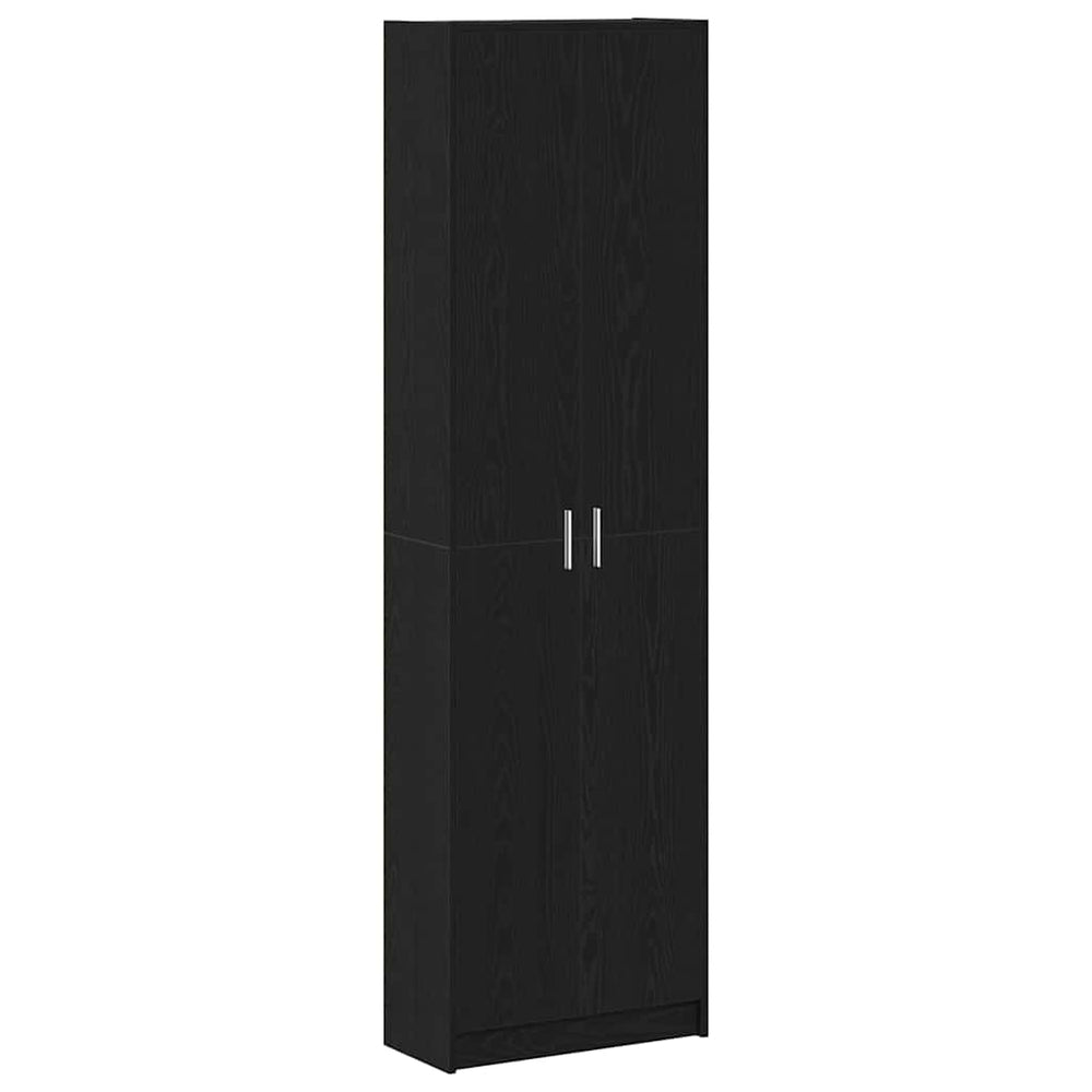Kleiderschrank Schwarz Eichenoptik mit Regal