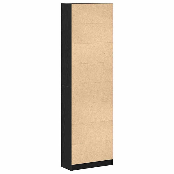 Kleiderschrank Schwarz Eichenoptik mit Regal