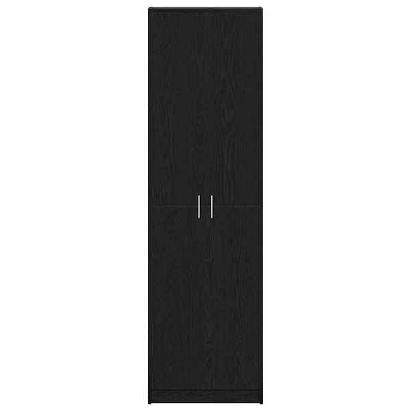 Kleiderschrank Schwarz Eichenoptik mit Regal