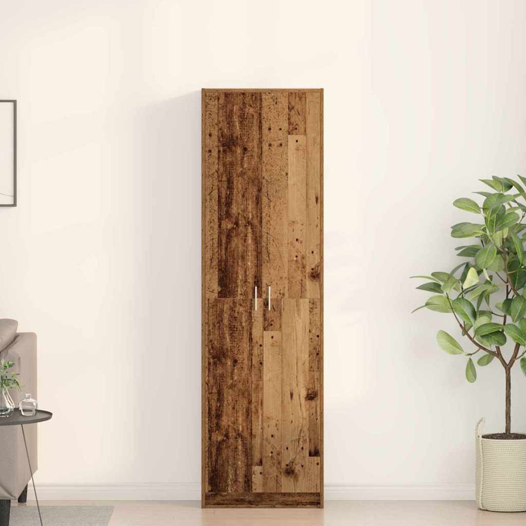 vidaXL Armoire avec étagère Bois de récupération 55 x 25 x 189 cm Bois d'ingénierie