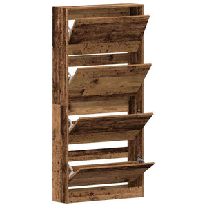 Schuhschrank Altholz mit Regal 80cm