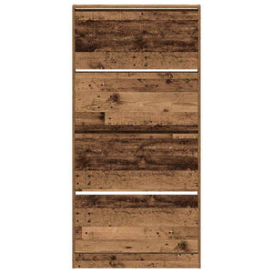 Schuhschrank Altholz mit Regal 80cm