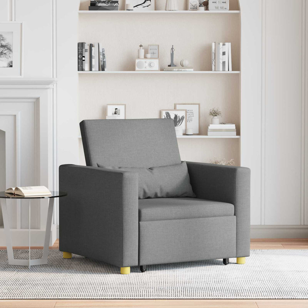 vidaXL Canapé-Lit Extensible Individuel Gris Foncé 90 x 165 x 87 cm