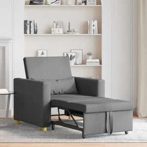 Ausziehbare Schlafcouch Dunkelgrau 90x165 cm