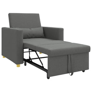 Ausziehbare Schlafcouch Dunkelgrau 90x165 cm