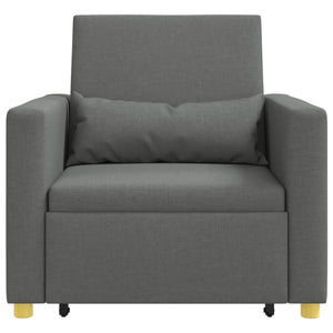 Ausziehbare Schlafcouch Dunkelgrau 90x165 cm