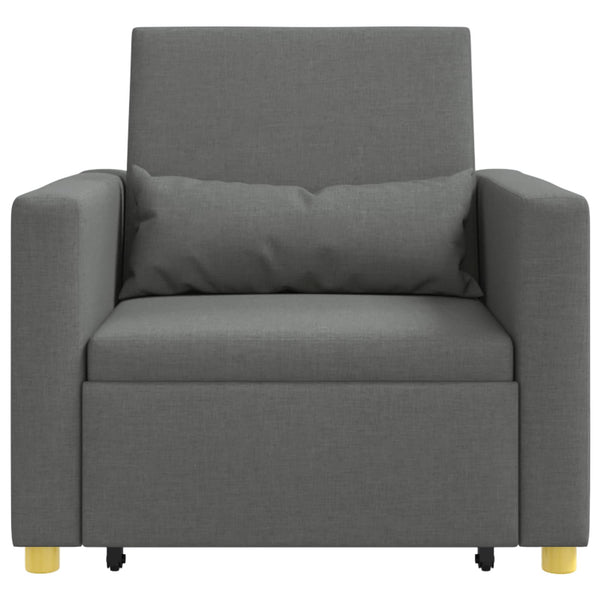 Ausziehbare Schlafcouch Dunkelgrau 90x165 cm