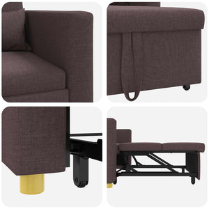 Ausziehbare Schlafcouch Dunkelbraun