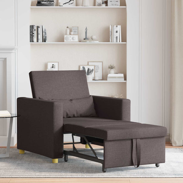 Ausziehbare Schlafcouch Dunkelbraun