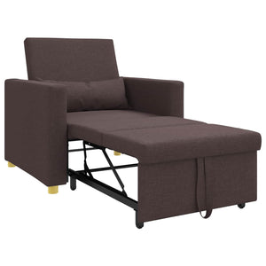 Ausziehbare Schlafcouch Dunkelbraun