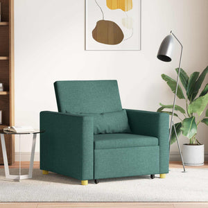 Ausziehbare Schlafcouch Dunkelgrün 90x165 cm