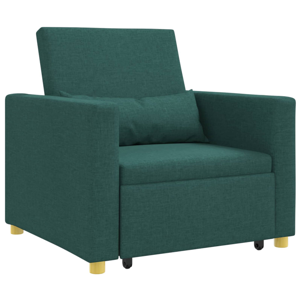 Ausziehbare Schlafcouch Dunkelgrün 90x165 cm