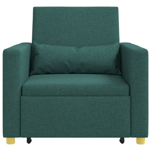 Ausziehbare Schlafcouch Dunkelgrün 90x165 cm