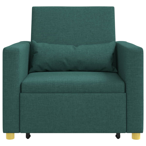 Ausziehbare Schlafcouch Dunkelgrün 90x165 cm