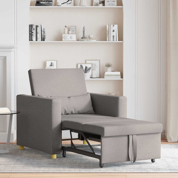 Ausziehbare Schlafcouch Taupe Einzel