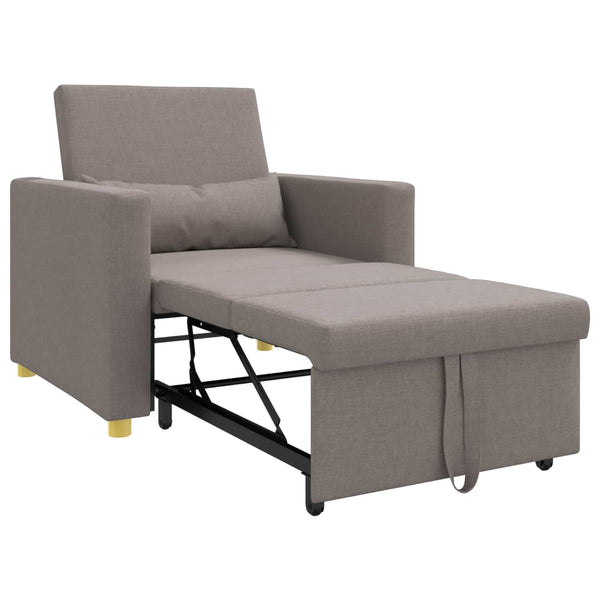 Ausziehbare Schlafcouch Taupe Einzel