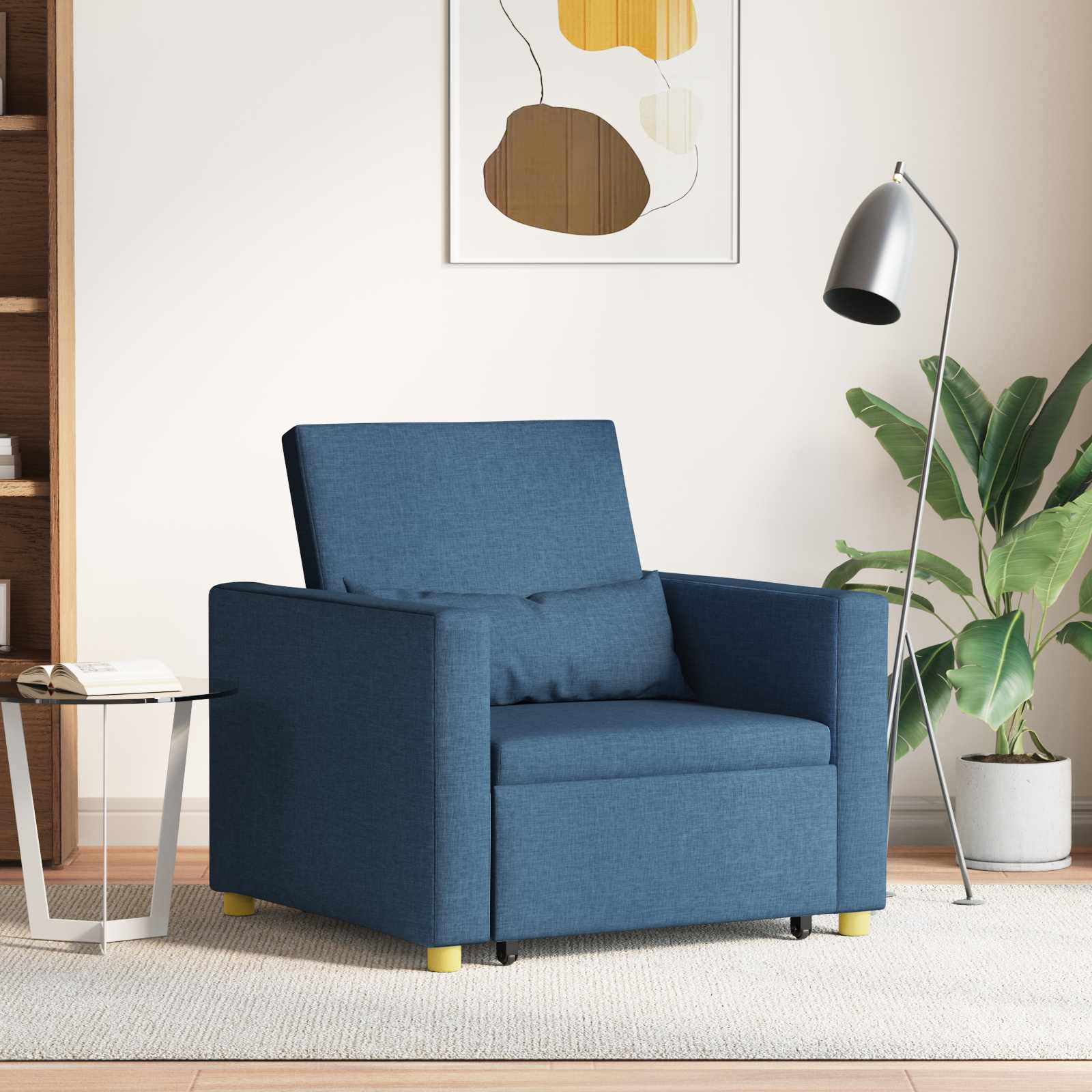 Ausziehbare Schlafcouch Einzelbett Blau