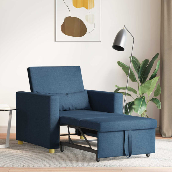 Ausziehbare Schlafcouch Einzelbett Blau