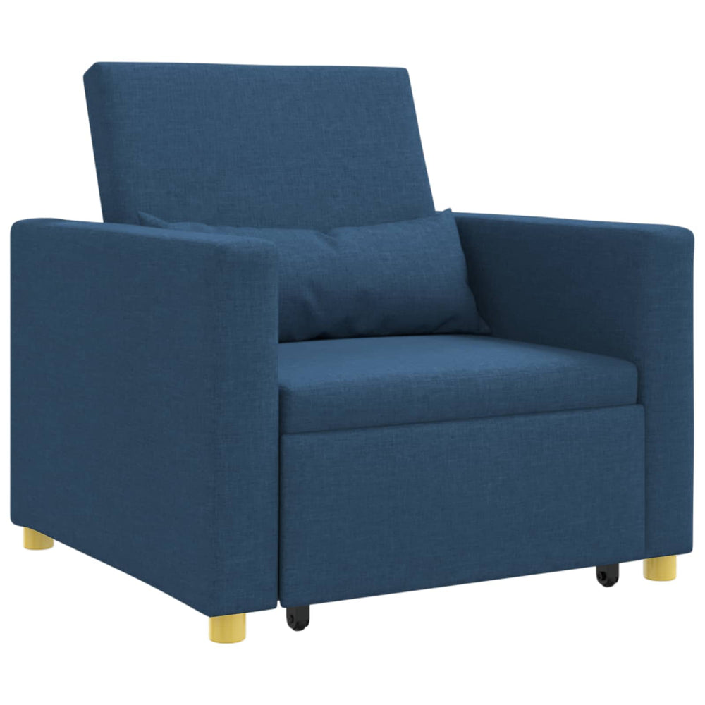 vidaXL Canapé-lit extensible simple bleu 90 x 165 x 87 cm tissu