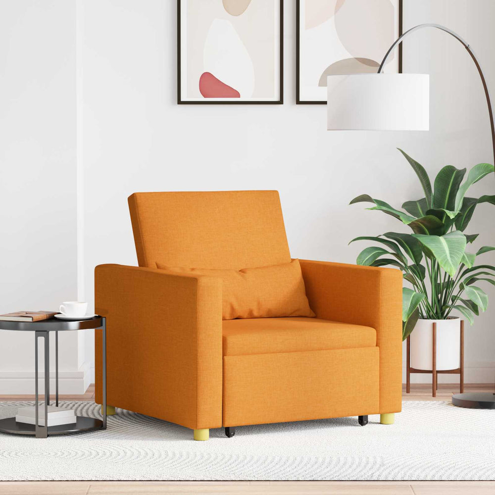 vidaXL Canapé-lit extensible simple Jaune foncé 90 x 165 x 87 cm