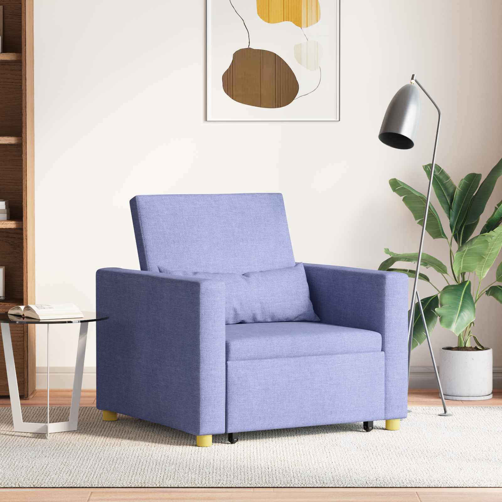 Ausziehbare Schlafcouch Jeans Blau 90x165 cm