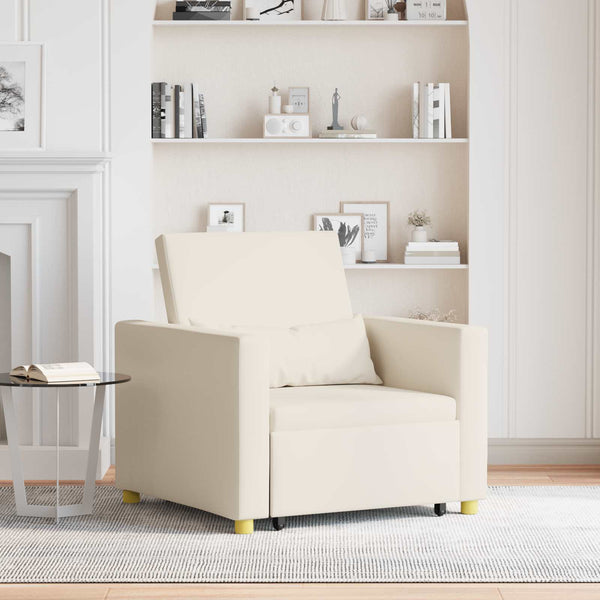 Ausziehbare Schlafcouch Einzel Cremeweiß