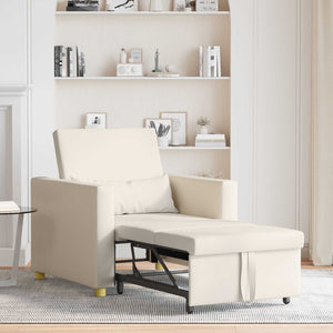 Ausziehbare Schlafcouch Einzel Cremeweiß