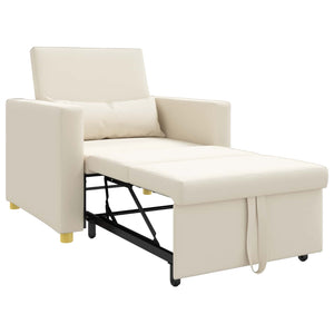 Ausziehbare Schlafcouch Einzel Cremeweiß