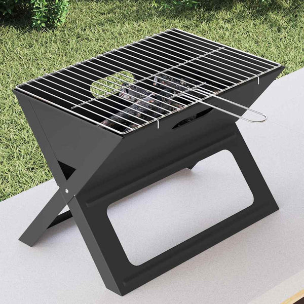 Tragbarer Outdoor Grill Stahl Schwarz