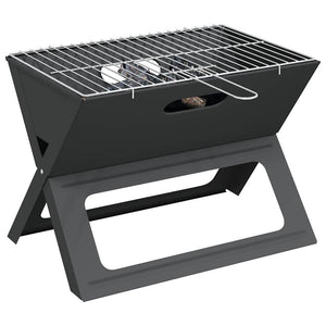 Tragbarer Outdoor Grill Stahl Schwarz