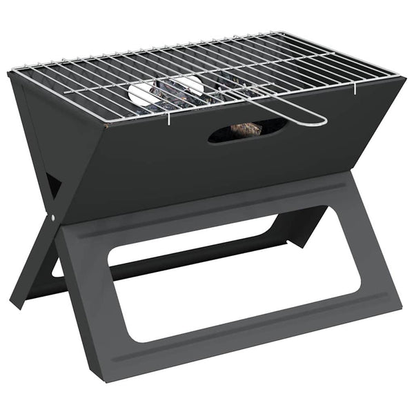 Tragbarer Outdoor Grill Stahl Schwarz