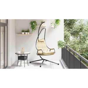 Hängesessel Beige Stahl 196,5 cm